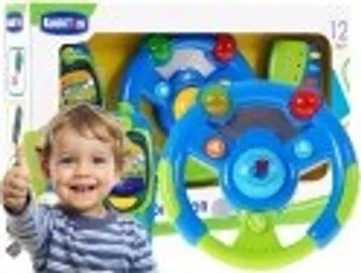 Produktbild von Interaktives Fahrerset für Kinder ab 3 Jahren: Lenkrad + Fernbedienung mit Schlüsseln + Telefon + Geräusche und Lichter