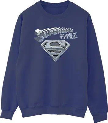 Produktbild von DC Comics - "The Man Of Steel" Sweatshirt für Damen BI35241 (S) (Marineblau)