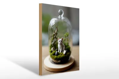Produktbild von Holzschild 20x30cm Das Katzenglas