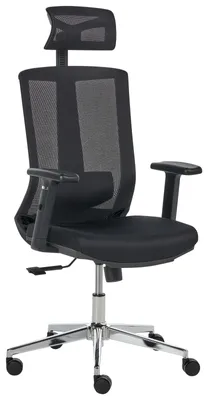 Zdjęcie produktu dla BELIANI Krzesło biurowe czarne ergonomiczne regulowane podłokietniki i oparcie fotel do domowego biura