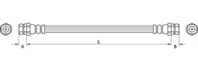 Produktbild von METZGER 4111524 Bremsschlauch Hinten Links Hinten Rechts für VW up! Schrägheck (121, 122, BL1, BL2) load up! Kastenwagen (121, 122, BL1, BL2) für SEAT