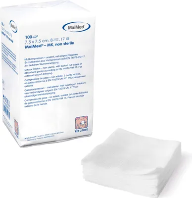 Image de Compresses de gaze 7,5x7,5 8f unst., 100 pcs