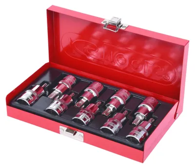 Image de KS TOOLS Jeu de douilles à embout 1/2" CHROMEplus Torx, 9 pces T20-T60 ( 918.1385 )
