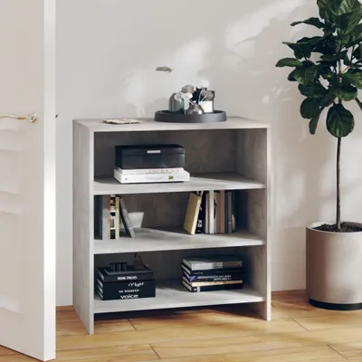 Image de vidaXL Sideboard gris béton 70x40,5x75 cm Bois composite
