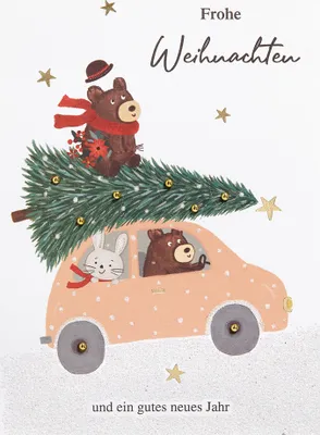 Produktbild von Weihnachten - Collage - Glückwunschkarte im Format 11,5 x 17 cm mit