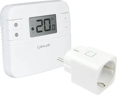 Produktbild von Salus Digitales Funk-Raumthermostat, Funkempfänger Schukostecker, 16A, 1 Stk.