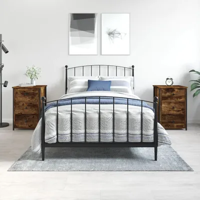 Zdjęcie produktu dla VidaXL 825998, Dąb, Żelazo, Drewno, 400 mm, 360 mm, 600 mm, 2 szt.