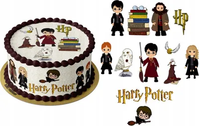 Produktbild von 12 ausgeschnittene Teile HOGWART Harry Potter Tortenaufleger Torte Muffins Kuchen Tortenbild
