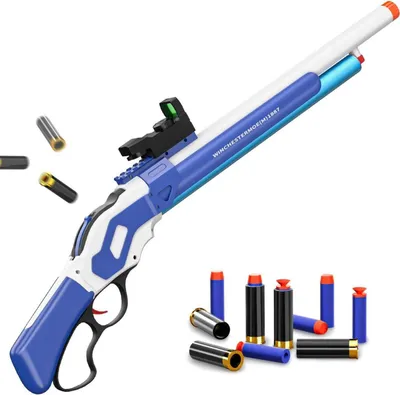 Produktbild von RuiDaXiang Spielzeug Schrotflinte Blau Eva Schaumstoff Blasters Länge 69cm