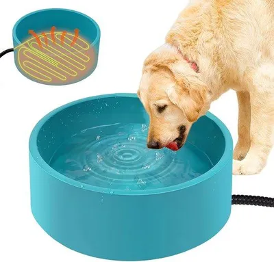 Produktbild von Verwarmte Tiertrinkstelle 3,2 Liter - Wetterbeständige Tiefstentrinkstelle für Hunde, Katzen, Kaninchen und Hühner