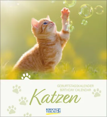 Produktbild von Korsch immerwährender Kalender für Geburtstage mit Katzenmotiven