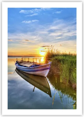 Produktbild von Poster - Poster ohne Rahmen - See Boot Wasser - 50x70 cm - Wand Bild - Wanddeko - Wandbilder - Kunstposter - Wandposter - Bilder - Kunstdruck - Wanddekoration - Wandbild - P2XPA50x70-3950