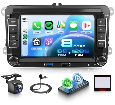 Productafbeelding van 7 inch Android autoradio met 6+128G en draadloos Carplay voor VW
