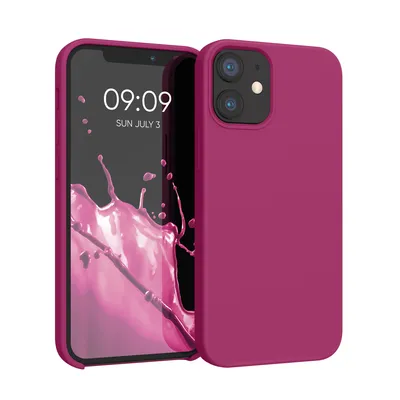 Produktbild von kwmobile Handyhülle für iPhone 12 mini Hülle, für iPhone 12 mini Case - Hülle Silikon - kabelloses Laden - Granatapfelrot