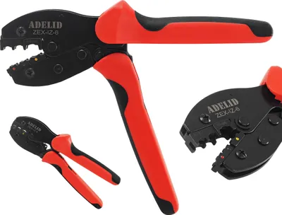 Produktbild von Crimpzange für isolierte Kabelschuhe von 0,5 bis 6mm² Zange Quetschzange