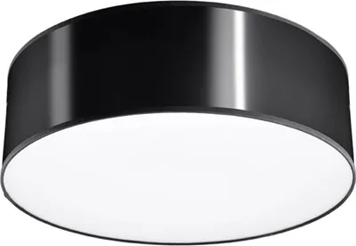 Zdjęcie produktu dla Plafon okrągły ARENA czarny 1xE27x40W tworzywo sztuczne wym:11x25x25cm IP20 Sollux Lighting