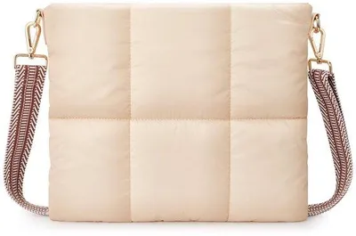 Produktbild von Tabletsleeve aus Puffermaterial mit Schultergurt in Sandfarbe