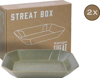 Produktbild von CreaTable, 33978, Streat Food Grün, Box 2-tlg, Steinzeug