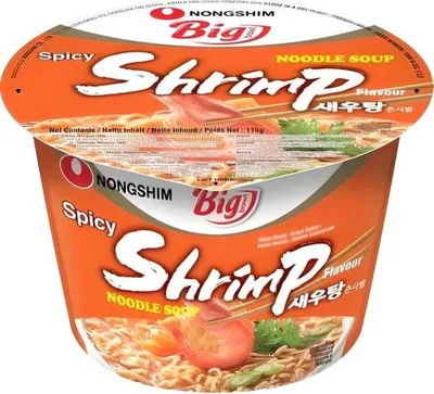Produktbild von Nongshim | Instant-suppe Spicy Shrimp Ramyun - 115g - Scharf - Garnelen-geschmack - Instantnudeln