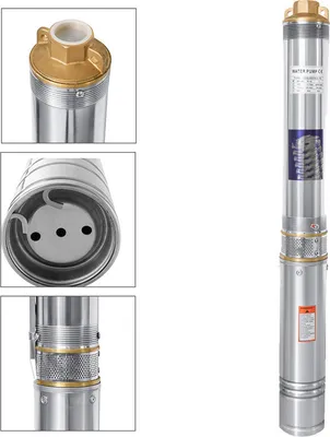 Immagine prodotto di Pompa per pozzi profondi Jiubiaz 4" Pompa per pozzi Pompa sommersa Pompa per acqua Pompa da giardino Acciaio inossidabile 20 metri 750 W 4000 L/h