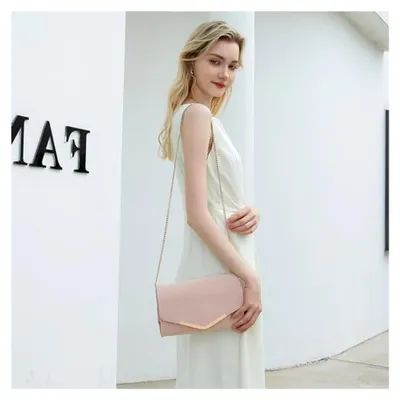 Produktbild von Damen Clutch Elegante Umschlagtasche mit Kette für Hochzeiten, Partys und Abschlussfeiern