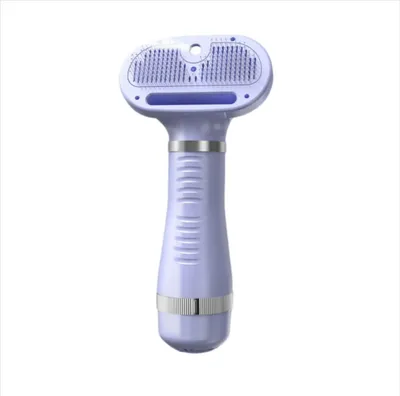 Image de INF Sèche-cheveux pour animaux 6 en 1 avec spray ionique 3 températures 3 vitesses pour toilettage Violet