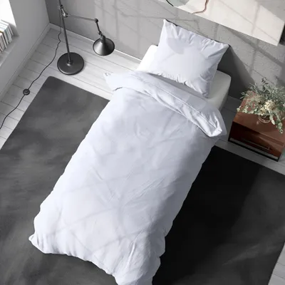 Produktbild von Soma Mikrofaser Bettwäsche 135 x 200 cm Bettbezug 135 cm x 200 cm  Kopfkissenbezug 80 x 80 cm uni weiß