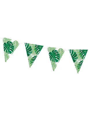 Produktbild von Girlande Aloha 15x130cm Wimpelgirlande DIY Set Weiß / Grün