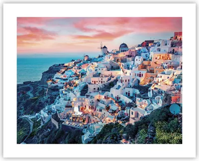 Produktbild von Poster - Poster ohne Rahmen - Santorini Griechenland anzeigen - 50x40 cm - Wand Bild - Wanddeko - Wandbilder - Kunstposter - Wandposter - Bilder - Kunstdruck - Wanddekoration - P2XAA50x40-4784