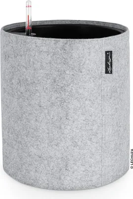 Produktbild von LECHUZA-Pflanzgefäß Trendcover 32 Felt Light Grey | Pflanzgefäß mit Bewässerungssystem und Pflanzeinsatz | Filz-Oberfläche | Ø 32 x 33 cm | 14193