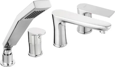 Produktbild von Novaservis Ferro Algeo Square - Wannenarmatur, Wannenrandmontage, 4-Loch, chrom 82045,0
