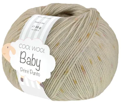 Produktbild von Lana Grossa - Cool Wool Baby Print Punto 0373 perlbeige gelb zartblau flieder