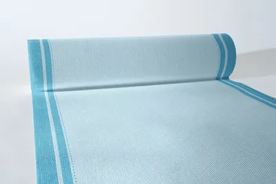 Produktbild von Airlaid Tischläufer Brooklyn in Sky-Aqua, 40 cm x 24 m , 1 Stück - Mank