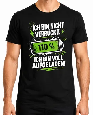 Productafbeelding van Ik ben niet gek, ik ben vol statement en sarcasme. Heren T-shirt, zwart, maat L