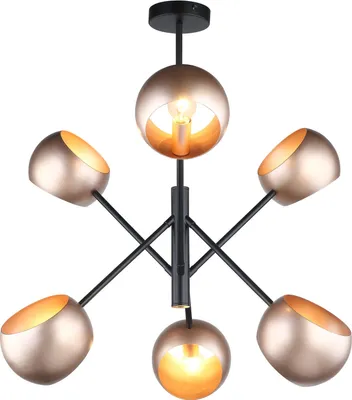 Zdjęcie produktu dla Lampa wisząca Italux Cavazza model MDM-3690/6 BK+GD