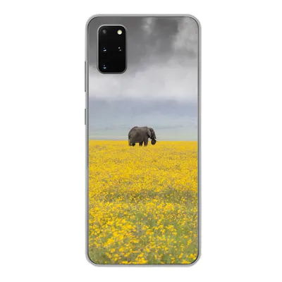 Produktbild von MuchoWow® Handyhülle Schutzhülle Hülle für Samsung Galaxy S20 Plus Elefant - Blumen - Natur - Gelb - Tiere Silikon Softcase Handy Hülle - Hartschale