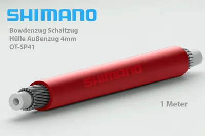 Produktbild von 50 Meter SHIMANO Fahrrad Bowdenzug Schaltzug Hülle Außenzug 4mm Teflon ROT cable red