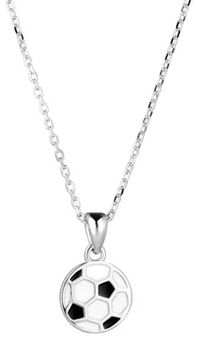 Image de Collier en argent avec pendentif en forme de ballon de football 62034