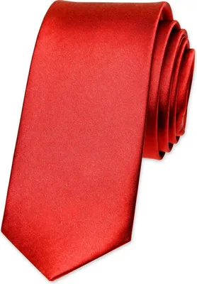Produktbild von Krawatte Herren Hochzeit Konfirmation Slim Tie Retro Business Schlips schmal Autiga® rot