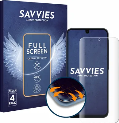 Produktbild von 4x Savvies Fullscreen Schutzfolie für Samsung Galaxy A16 4G / A17 4G Displayschutz Folie Fullcover Klar Transparent