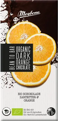 Zdjęcie produktu dla Meybona organiczna czekolada ZARTBITTER & ORANGE, 100g