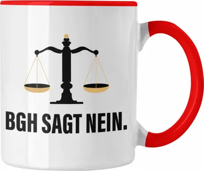 Produktbild von Trendation - Jura Geschenk Tasse mit Spruch für Jurist Juristin Geschenkideen Lustig für Examen Staatsexam (Rot)