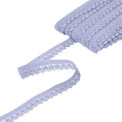Spitzen-Band elastisch 18m x 25mm Gummilitze Gummiband Spitze Spitzenband Farbwahl lavendel