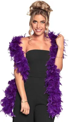 Produktbild von Federboa 80g violett Kostüm Zubehör Karneval Fasching