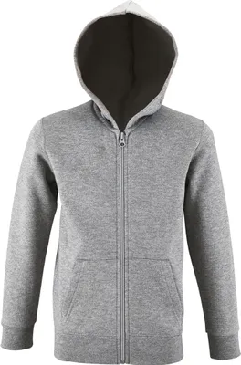 Produktbild von SOL'S Jungen Sweatjacke Kapuze Fleece Strickjacke Übergangsjacke Jacke, Größe:8A, Farbe:Grey Melange