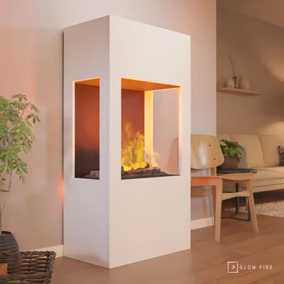 Produktbild von GLOW FIRE Elektrokamin 'Böll'| Wasserdampf Kamin mit OMC 600 | HxBxT: 145x74x44 cm