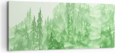 Produktbild von Bild auf Leinwand - Leinwandbild - Wald Baum Natur - 100x40cm - Wand Bild - Wanddeko - Wandbilder - Leinwanddruck - Bilder - Kunstdruck - Wanddekoration - Leinwand bilder - Wandkunst - AB100x40-4046