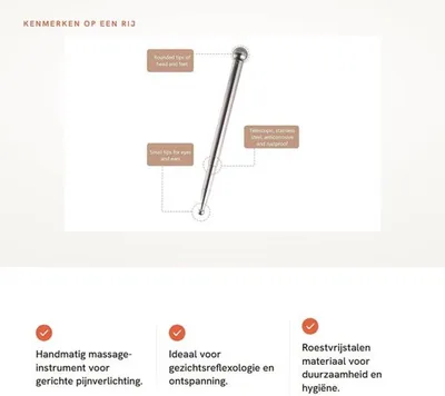 Manuelle Schmerztherapie - Gesichtsreflexzonenmassage - Tiefengewebsmassage - Ausziehbar - Verstellbar - Massagepen