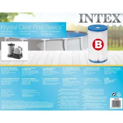 Obrázek produktu pro Intex 29005, Filtrová kazeta, Modrá, Bílá, Plast, Nadzemní bazén, Kulatý, Čína