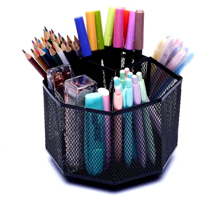 Produktbild von 360° drehbarer Schreibtisch-Organizer, Spinnenhalter, drehbares Aufbewahrungssystem mit rutschfester Basis für Schrein, Kosmetik und Kunsthandwerk